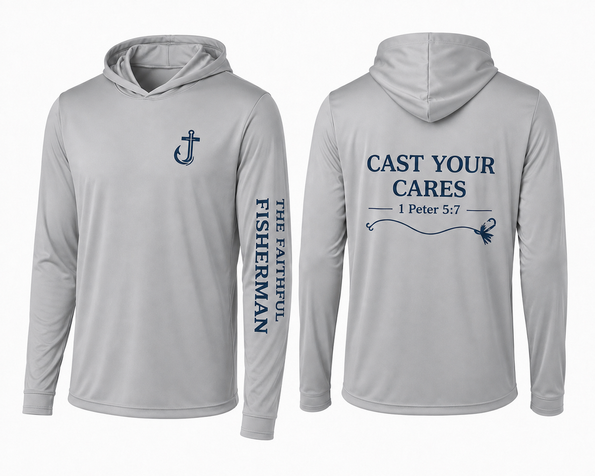 Cast Your Cares UPF 50 Hooded Sun Shirt
