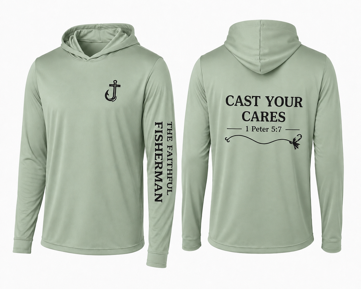 Cast Your Cares UPF 50 Hooded Sun Shirt