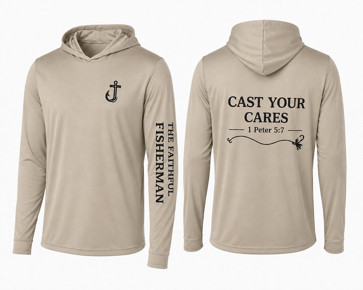 Cast Your Cares UPF 50 Hooded Sun Shirt