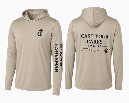 Cast Your Cares UPF 50 Hooded Sun Shirt